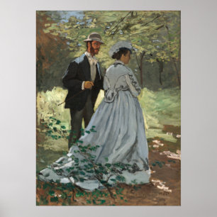 Bazille and Camille - Claude Monet Fine Art Poster