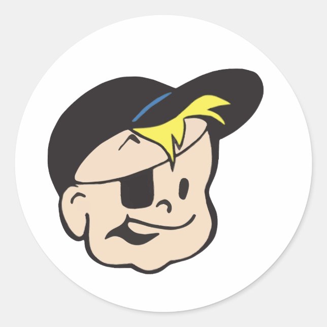 Bazooka Joe Gum Head vinatge logo Classic Round Sticker (Front)