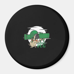 Bazooka Pug Funny Pug Dog Magnet