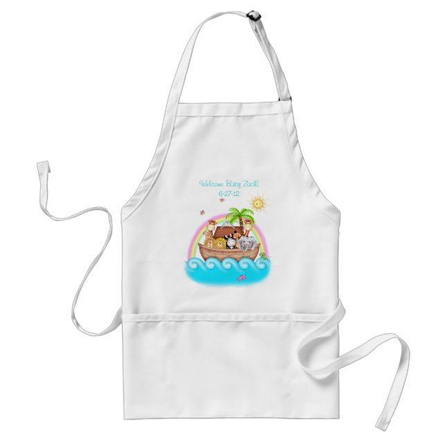 BaZooples Noah's Ark Personalised Apron (Front)
