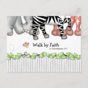 BaZooples "Walk by Faith" Postcard