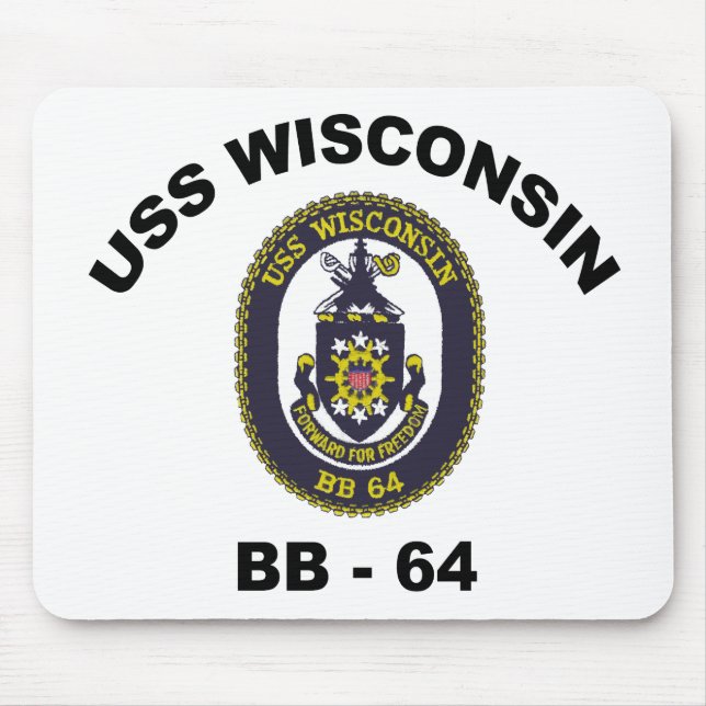 BB-64 USS Wisconsin Mouse Mat (Front)
