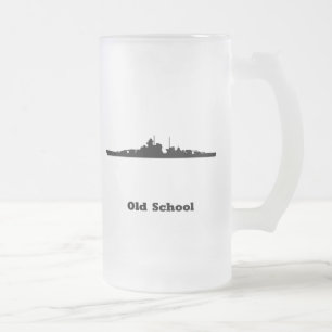 BB Old School Frosted Glass Beer Mug