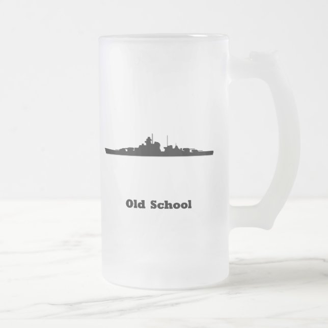 BB Old School Frosted Glass Beer Mug (Right)