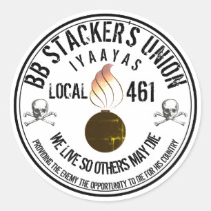 BB Stacker's Union Classic Round Sticker