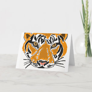BB- Tiger Cartoon Thank you card