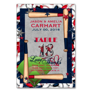 BB Wedding Numbered Table Cards 18-CUSTOM TEMPLATE