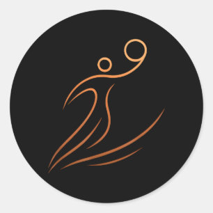 Bball Basball 1 Classic Round Sticker