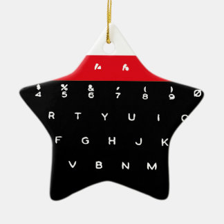 BBC Micro Keyboard Keys Ceramic Tree Decoration