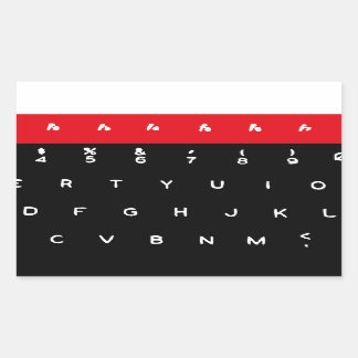 BBC Micro Keyboard Keys Rectangular Sticker