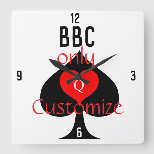 BBC Only Blade Spade Sign Thunder_Cove Square Wall Clock (Front)