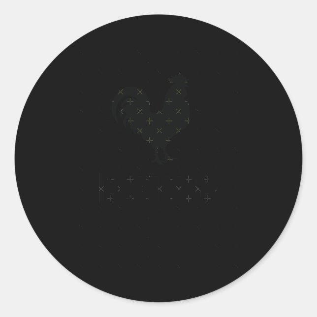 Bbc S - Funny And Humourous Rooster Design Sticker (Front)