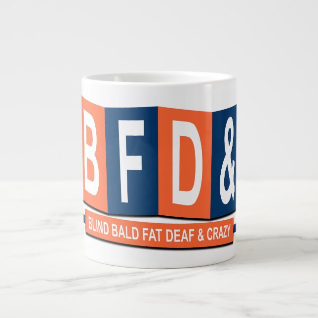 "BBFDnC" 20oz Large Coffee Mug (Front)