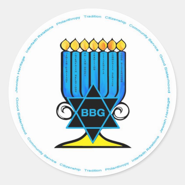 BBG Menorah Stickers (Front)