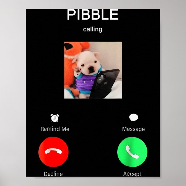 Bble Is Calling Funny Meme For Meme Fans Dog Lover Poster (Front)