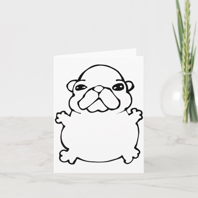 Bble Meme Funny Dog Brainrot Wash My Belly Meme  Card (Front)