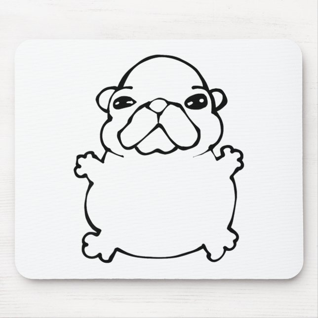 Bble Meme Funny Dog Brainrot Wash My Belly Meme  Mouse Mat (Front)