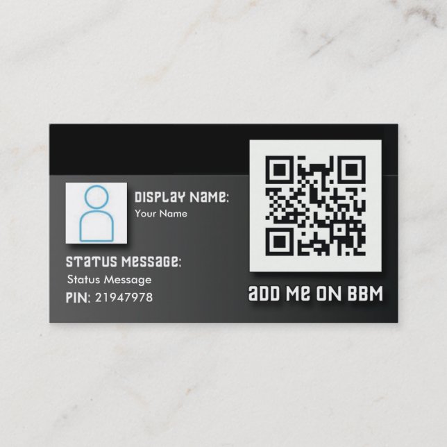 BBM Barcode Business Cards (Front)