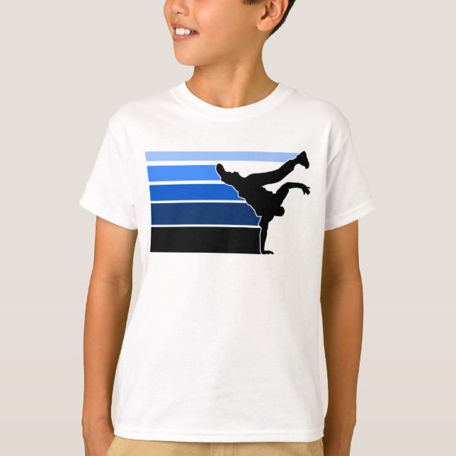BBOY gradient blu blk kids T-Shirt (Front)