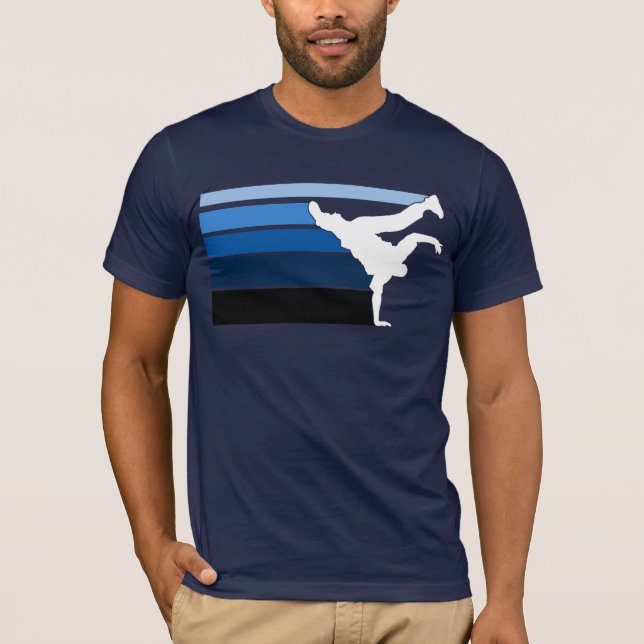 BBOY gradient blu wht T-Shirt (Front)