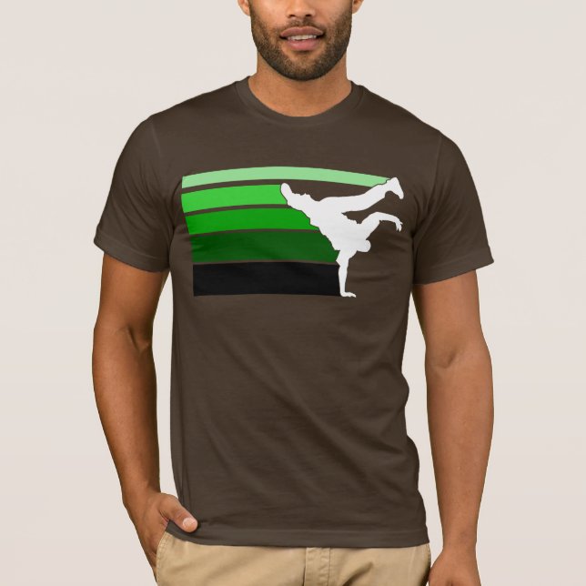 BBOY gradient grn wht T-Shirt (Front)