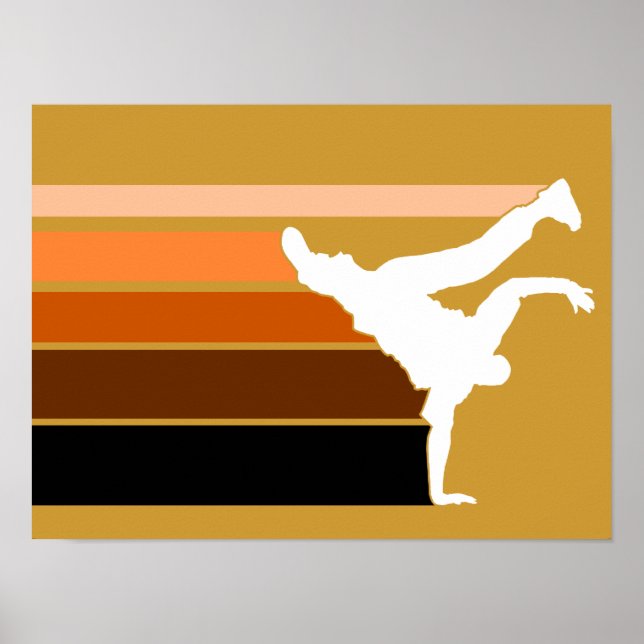BBOY gradient orgn wht poster (Front)