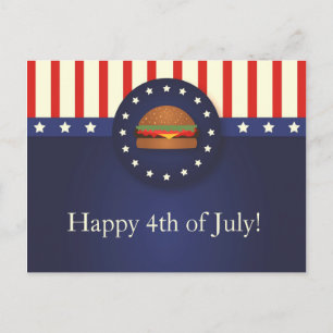 BBQ 4th of July Party Postcard