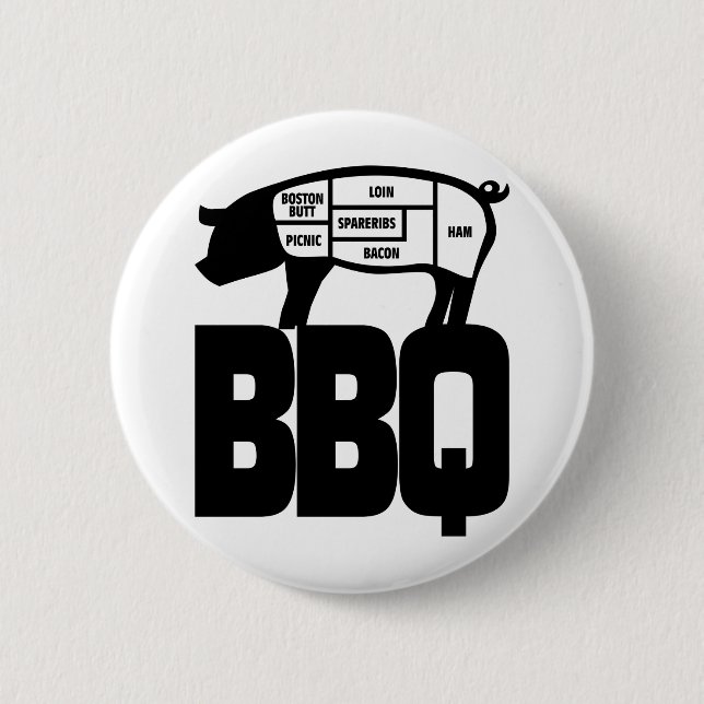 BBQ 6 CM ROUND BADGE (Front)