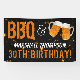 BBQ and Beer, Him Birthday Banner