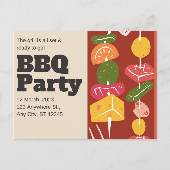 BBQ ANNOUNCEMENT POSTCARD (Front)