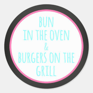 BBQ Baby Beer baby shower   Classic Round Sticker