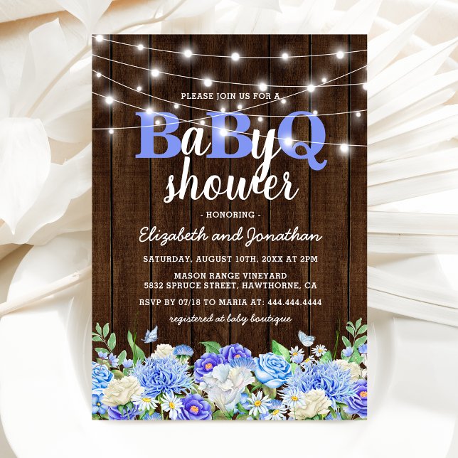 BBQ Baby Couples Shower | Boy BaByQ Barbecue Invitation (Creator Uploaded)