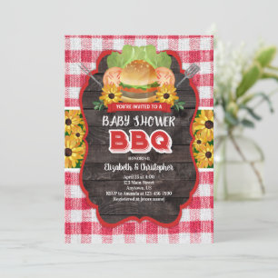BBQ Baby Shower Barbecue Invitation