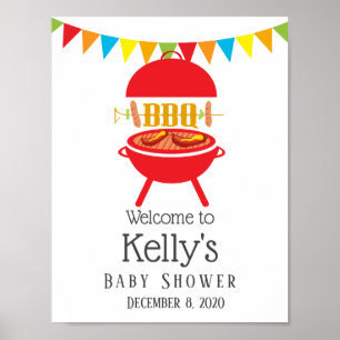 bbq baby shower bbq party, barbecue, bbq grill, poster