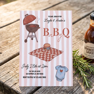 BBQ Baby Shower Couples Baby Q Invitation