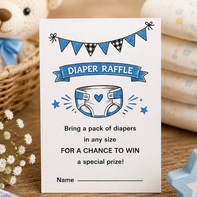 BBQ Baby Shower Diaper Raffle Card (Creator Uploaded)
