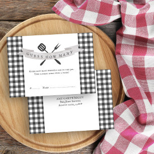 BBQ Baby Shower Guess How Many Rustic Game Card