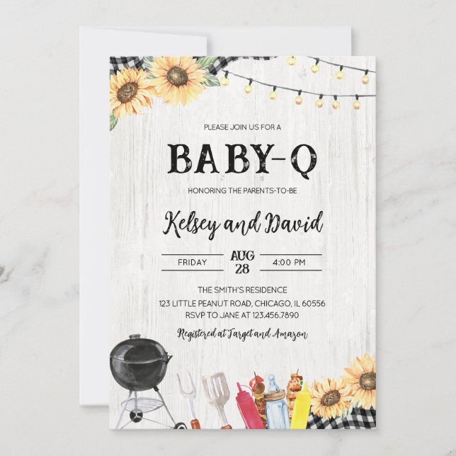 BBQ Baby Shower Invitation (Front)