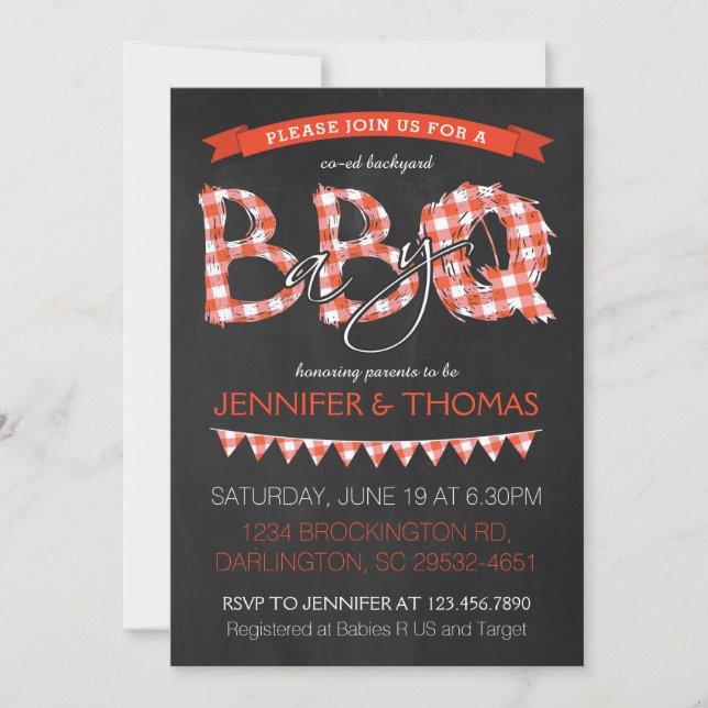 BBQ Baby Shower Invitation (Front)