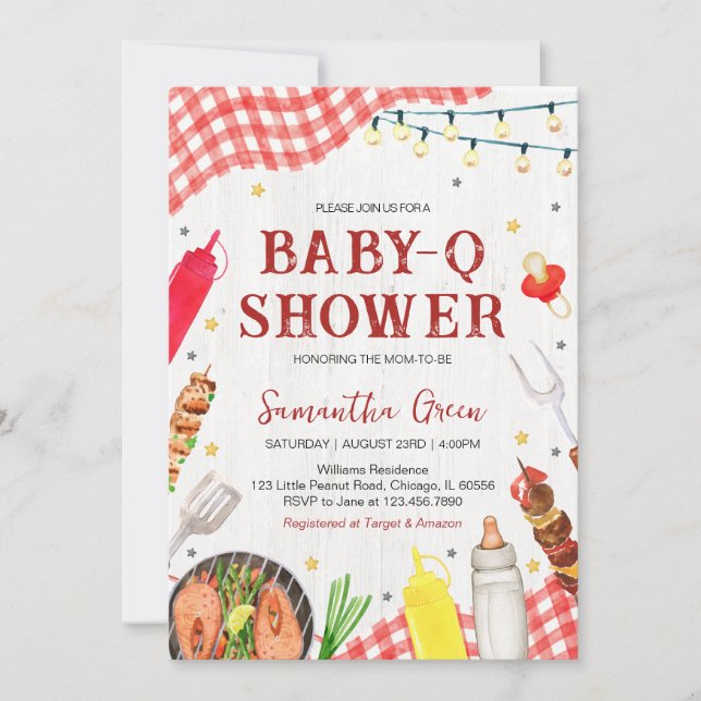 BBQ Baby Shower Invitation (Front)