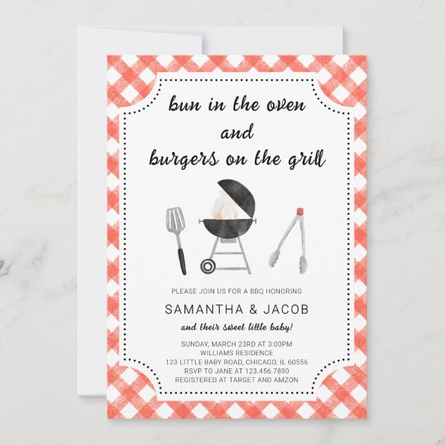 BBQ Baby Shower Invitation (Front)