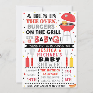 BBQ Baby Shower invitation   BaBy Q Invitation
