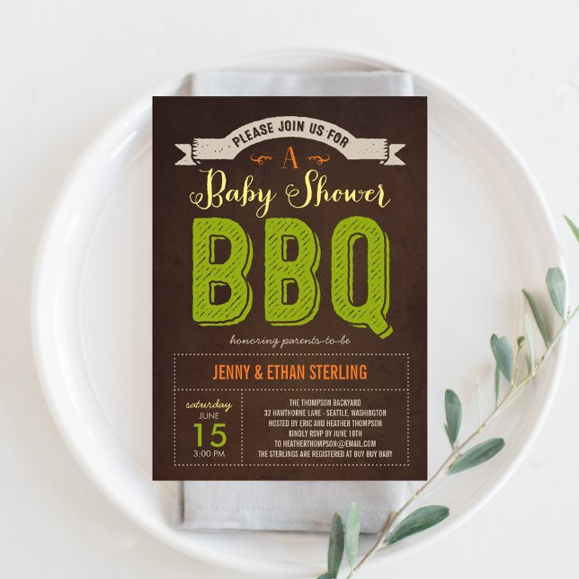 BBQ Baby Shower Invitation - Lime (Creator Uploaded)