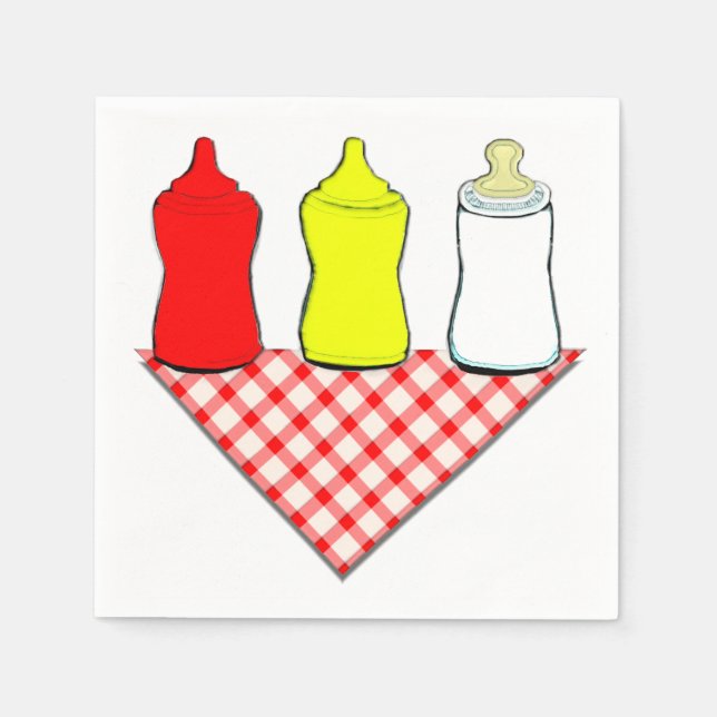 BBQ Baby Shower Napkin (Front)