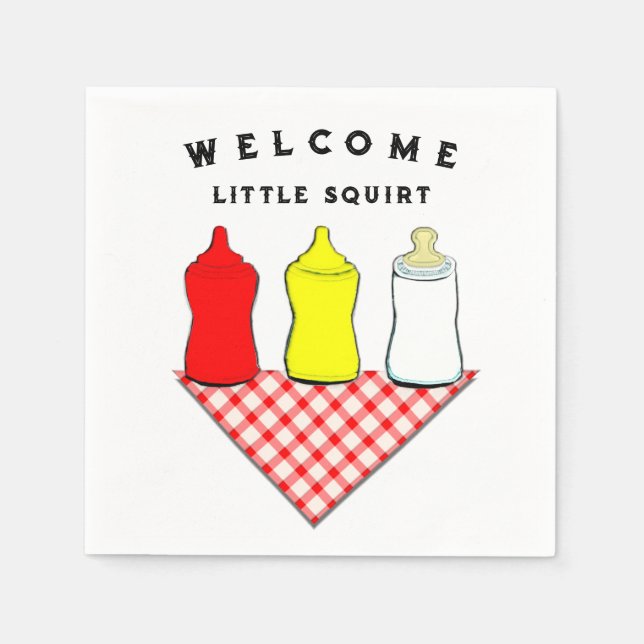 BBQ Baby Shower Napkin (Front)