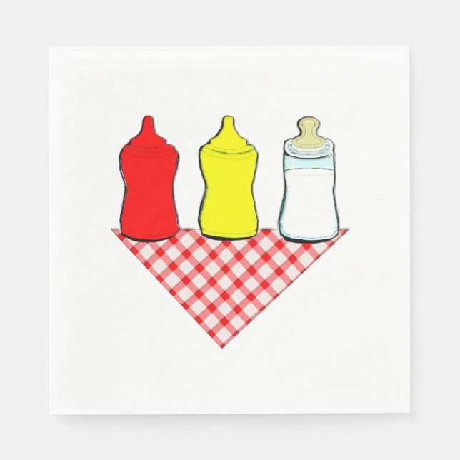 BBQ Baby Shower Napkin (Front)