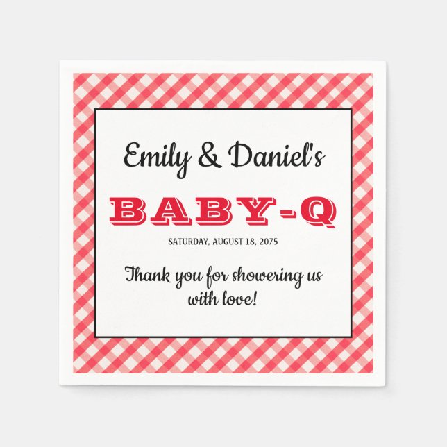 BBQ Baby Shower Napkins (Front)