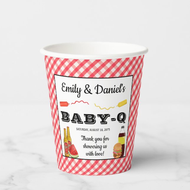 BBQ Baby Shower Paper Cups (Front)