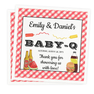 BBQ Baby Shower Paper Napkins