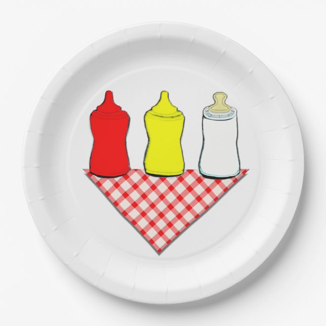 BBQ Baby Shower Paper Plate (Front)